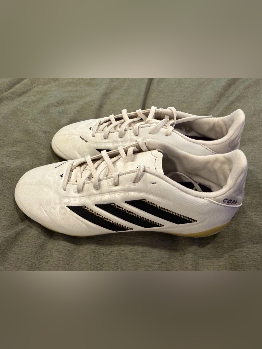 adidas Copa Pure III League FG/MG Soccer Cleats – Youth Size 4.5 (EU 36⅔) – Whit